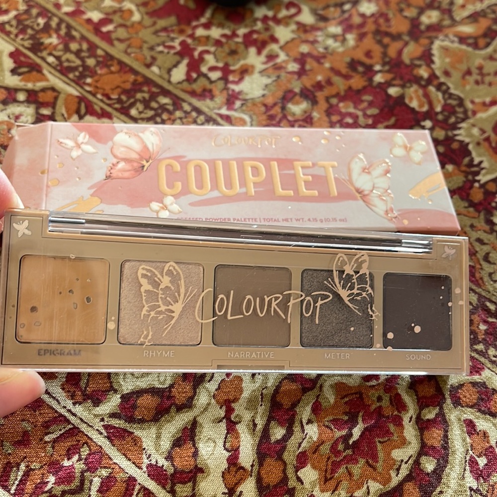 NWT ColourPop 5 Pan Eyeshadow Palette - Couplet
